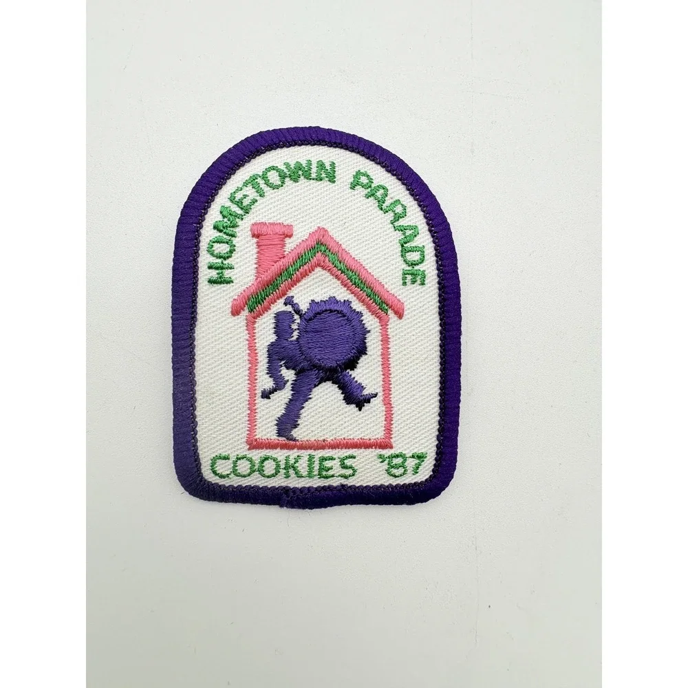Vintage Lot 5 Multicolor Embroidery Patches Cookie Safari Aquatics 1980s‎